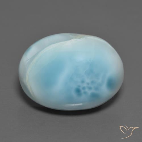 10.39ct Naturale Blu acqua Larimar, Ovale, Opaco