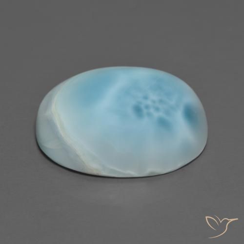 Larimar Blu acqua naturale da 10.39 ct, Ovale, Opaco