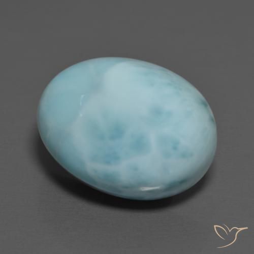 11.35ct Naturale Azzurro Larimar, Ovale, Opaco