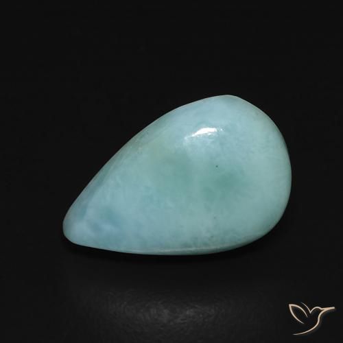 Larimar Buish Green naturale da 2.45 ct, Forma a pera, Opaco