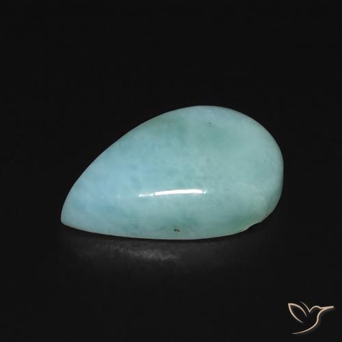 Larimar Buish Green naturale da 2.45 ct, Forma a pera, Opaco