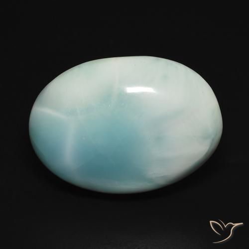 14.77ct Naturale Azzurro Larimar, Ovale, Opaco
