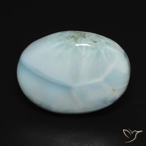 15.73ct Naturale Bambina blu Larimar, Ovale, Opaco