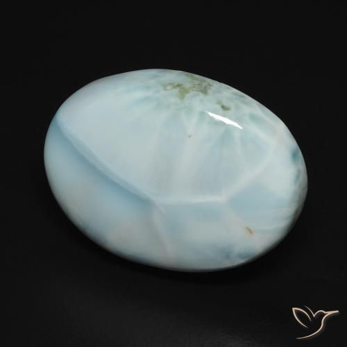 Larimar Bambina blu naturale da 15.73 ct, Ovale, Opaco