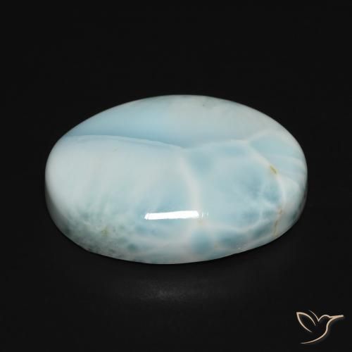 Larimar Bambina blu naturale da 15.73 ct, Ovale, Opaco
