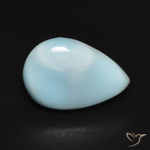 2.60ct Naturale Blu verde Larimar, Forma a pera, Opaco