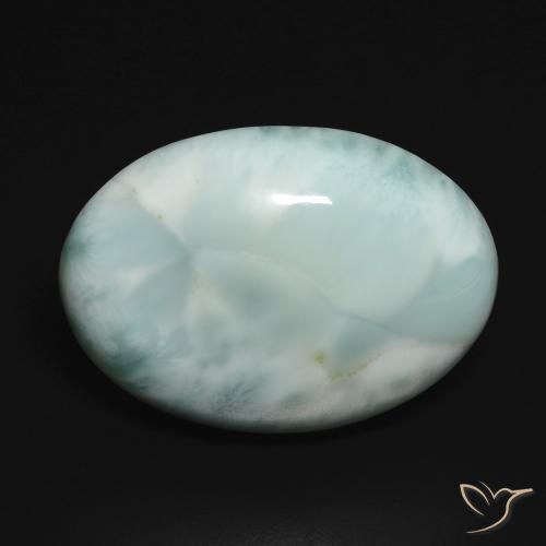 13.43ct Naturale Verde bluastro chiaro Larimar, Ovale, Opaco