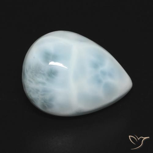 7.88ct Naturale Blu verde Larimar, Forma a pera, Opaco