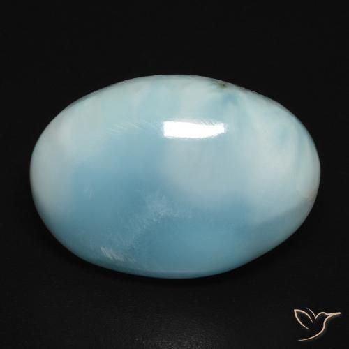 10.67ct Naturale Blu verde Larimar, Ovale, Opaco