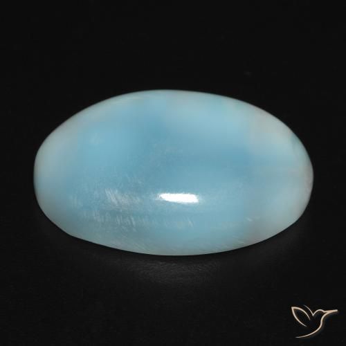Larimar Blu verde naturale da 10.67 ct, Ovale, Opaco