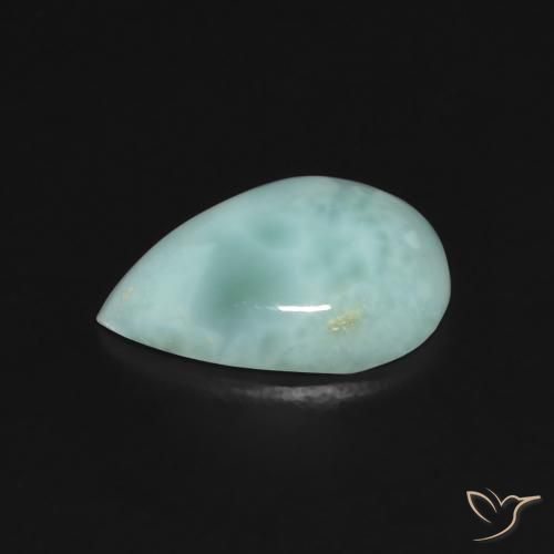 Larimar Buish Green naturale da 2.15 ct, Forma a pera, Opaco