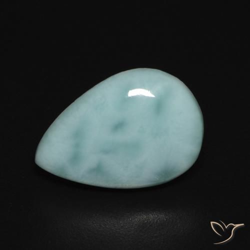 2.76ct Naturale Blu verde Larimar, Forma a pera, Opaco