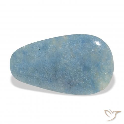 Lazulite Azzurro acqua chiaro naturale da 10.81 ct, Taglio a fantasia, Opaco
