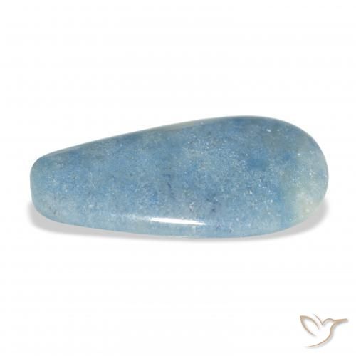 Lazulite Azzurro acqua chiaro naturale da 10.81 ct, Taglio a fantasia, Opaco