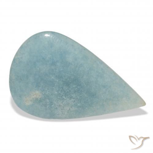 Lazulite Blu verdastro chiaro naturale da 19.52 ct, Forma a pera, Opaco
