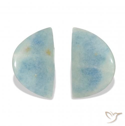 28.65ctw Naturale Azzurro cielo chiaro Lazulite, Taglio a fantasia, Opaco