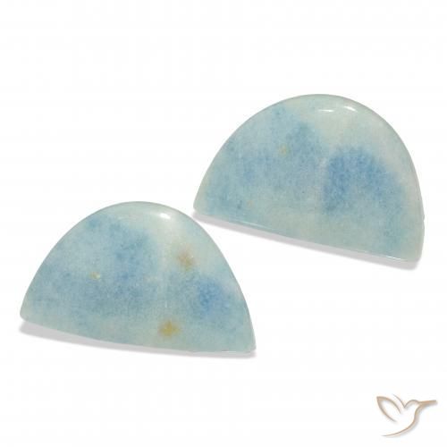 Gemme di Lazulite Azzurro cielo chiaro naturale da 28.65 ct, Taglio a fantasia, Opaco