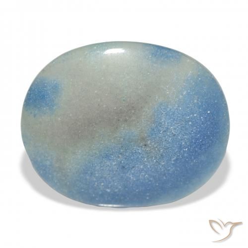 20.64ct Naturale Celeste Lazulite, Ovale, Opaco