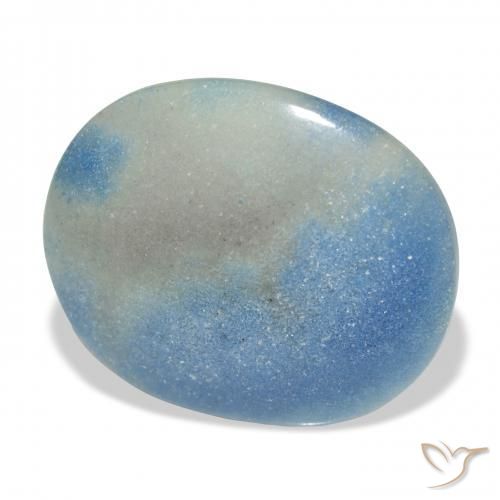 Lazulite Celeste naturale da 20.64 ct, Ovale, Opaco
