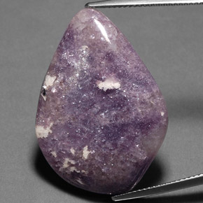 Lepidolite naturale viola da 25,88 ct, forma fantasia, opaco