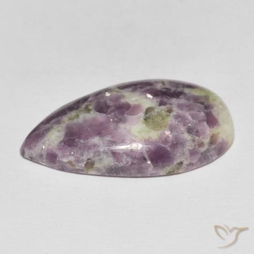 Lepidolite Multicolore naturale da 21.98 ct, Forma a pera, Opaco