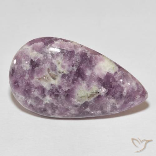 Lepidolite Multicolore naturale da 40.86 ct, Forma a pera, Opaco
