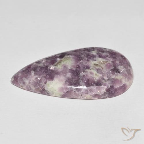 Lepidolite Multicolore naturale da 40.86 ct, Forma a pera, Opaco