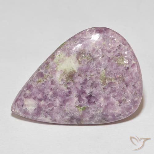 40.40ct Naturale Multicolore Lepidolite, Forma a pera, Opaco