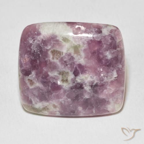 24.29ct Naturale Multicolore Lepidolite, Cuscino, Opaco