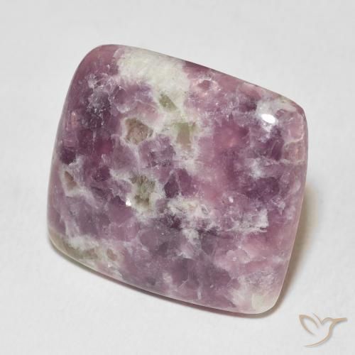 Lepidolite Multicolore naturale da 24.29 ct, Taglio a cuscino, Opaco