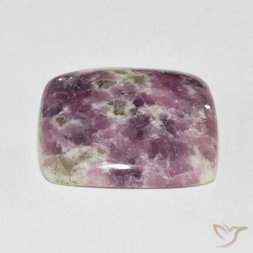 Lepidolite Multicolore naturale da 24.29 ct, Taglio a cuscino, Opaco