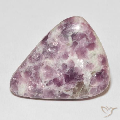 Lepidolite naturale multicolore da 33,84 ct, taglio a pera, opaco
