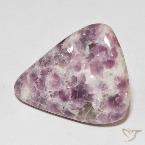 Lepidolite naturale multicolore da 33,84 ct, taglio a pera, opaco