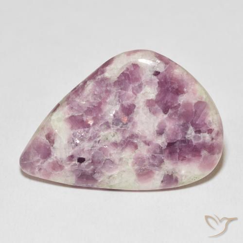 26.22ct Naturale Multicolore Lepidolite, Forma a pera, Opaco