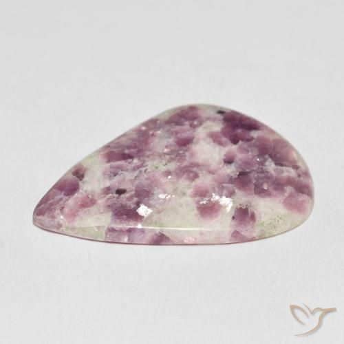 Lepidolite Multicolore naturale da 26.22 ct, Forma a pera, Opaco