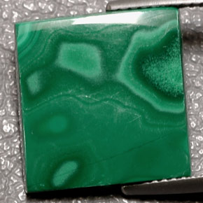 Malachite naturale verde da 11,01 ct, baguette, opaco