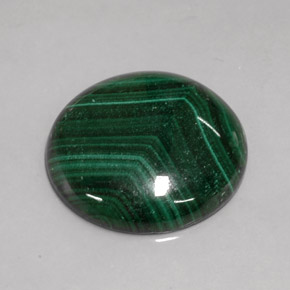 Malachite naturale verde da 41,41 ct, taglio rotondo, opaco