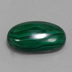 Malachite naturale verde da 13,10 ct, taglio ovale, opaco