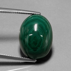 Malachite naturale verde da 22,99 ct, taglio ovale, opaco