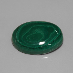 Malachite naturale verde da 29,59 ct, taglio ovale, opaco