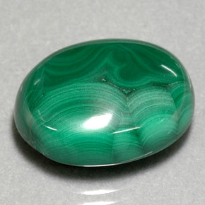 Malachite naturale verde da 29,39 ct, taglio ovale, opaco