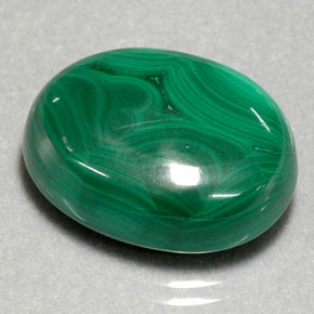 Malachite naturale verde da 29,39 ct, taglio ovale, opaco