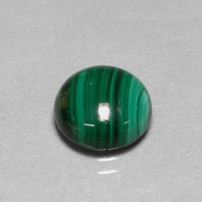 Malachite Verde multicolore naturale da 4.34 ct, Taglio rotondo, Opaco