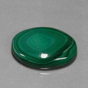 Malachite naturale verde da 47,62 ct, taglio ovale, opaco