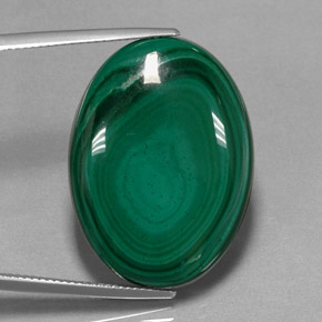 Malachite naturale verde da 47,62 ct, taglio ovale, opaco