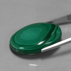 Malachite naturale verde da 47,62 ct, taglio ovale, opaco