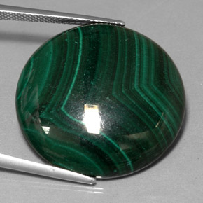 Malachite Verde multicolore naturale da 41.40 ct, Taglio rotondo, Opaco