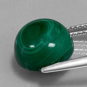 Malachite Verde multicolore naturale da 7.00 ct, Taglio rotondo, Opaco