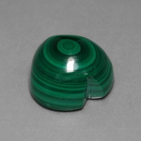 Malachite naturale verde da 12,10 ct, a forma di cuore, opaco