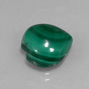 Malachite Verde multicolore naturale da 9.29 ct, A forma di cuore, Opaco